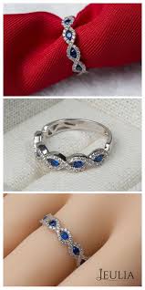 Check This Out From Jeulia Jeulia Twist Sterling Silver Women S Band Sapphire Wedding Band Sapphire Jewelry Diamond Wedding Bands