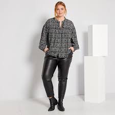 Des looks tendances pour sublimer vos formes. Pantalon En Simili Grande Taille Femme Noir Kiabi 20 00