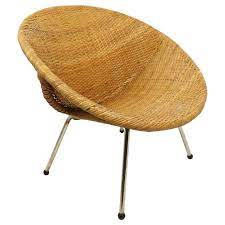 Rare mid century rocking chair rocker lounge rattan wicker | etsy. Mid Century Woven Rattan Wicker Shell Chair By Tropic Cane At 1stdibs