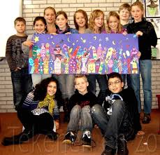 In De Stijl Van James Rizzi Collaborative Art School Kunstprojecten Onderwijzen Van De Kunst