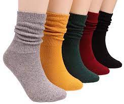 5 Pairs Casual Crew Socks Womens All Season Cotton Knit Sock Bz1 Solid Color Casual Socks Casual Women