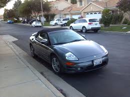 2 Door Mitsubishi Titanium Pearl Gray 2003 Eclipse Spyder Gts Convertible W Black Leather Interior Steering Wheel