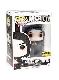 Funko Pop Rocks Mcr My Chemical Romance 47 Gerard Way Red Tie Hot Topic Exclusive My Chemical Romance Vinyl Figures Gerard Way