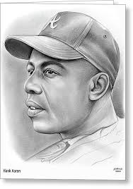 Hank Aaron Greeting Cards for Sale