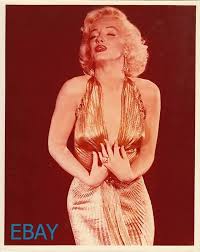 Marilyn Monroe sexy in gold lamia dress RARE Color Photo | eBay
