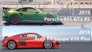 The 2018 porsche 911 is available in a breathtaking number of trim levels and body styles. 2019 Porsche 911 Gt3 Rs Vs 2018 Audi R8 Coupe V10 Plus Technical Comparison Youtube