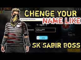 Players can follow the steps given below to create stylish free fire names using such websites: Cheng Your Free Fire Name Like Sk Sabir Boss Make Osam Free Fire Name Youtube