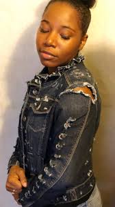 Denim Jacket Recycled Denim Womens Jacket Upcycled Denim Jacket for Women  Girls Denim Jacket