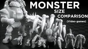 Monsters Size Comparison Video Games