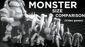 monsters size comparison video games