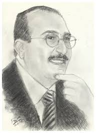 الاستاذ خالد الرويشان فحم على ورق رسم portrait art male sketch male