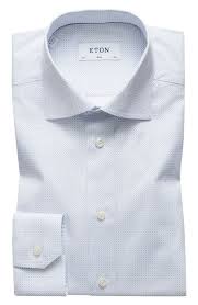 Eton Slim Fit Dot Print Dress Shirt Dot Print Dress Mens Shirt Dress Printed Dress Shirts