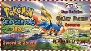 Pokemon Gba 2020 Indian Ruby Sword And Shield Gen 8 Galar Forms Mega Evolution Completed English Pokemon Mega Evolution Gba