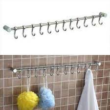 We offer some of the lowest prices around and all the items are despatched. 12 Hooks Stainless Steel Kitchen Wall Mounted Bathroom Utensil Hanging Rack Tool Ebay