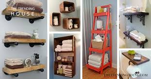 Bathroom shelving solution, bathroom shelves wall mounted, rectangular tempered glass shelf with towel bar, shower storage organizer, heavy duty (1 tier, black) 4.2 out of 5 stars 123 2 offers from $16.52 25 Brilliant Diy Bathroom Shelf Ideas Sure To Redefine Savvy Storage The Trending House