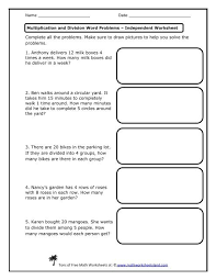 These worksheets require the students to differentiate between the phrasing of a story problem that requires multiplication versus one that requires division to. Multiplication And Division Word Problems Worksheets Worksheets Day