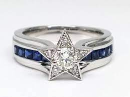 Shooting Star 22 Unique Engagement Rings Everafterguide Dallas Cowboys Rings Dallas Cowboys Jewelry Unique Engagement Rings