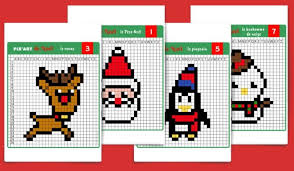 Pixel Art De Noel 12 Modeles A Imprimer Gratuitement Pixel Art Noel Pixel Art Art De Noel