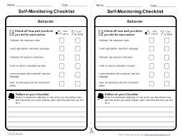 Image Result For Self Monitoring On Task Behavior Self