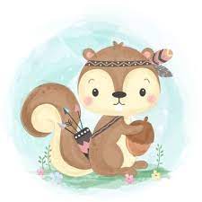 Ocharovatelny Boho Belka Illyustraciya Belka Klipart Obozhaemyj Zhivotnoe Png I Vektor Png Dlya Besplatnoj Zagruzki Squirrel Illustration Cute Animal Illustration Animal Illustration