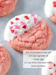 It's most definitely going to be the headliner dessert at your next. Crafty Morning Chocolate Dipped Strawberry Cake Mix Cookies Made With Only 3 Ingredients These Are The Perfect Valentine S Day Treat Recipe Https Www Iheartnaptime Net Strawberry Cookies Facebook