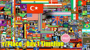 Reddit (r/Place 2022) - First Day TIMELAPSE in 2 minutes [1080p/60fps] -  YouTube
