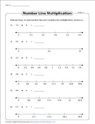 Multiply normally, ignoring the decimal points. Decimal Multiplication Using Number Lines Worksheets