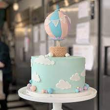 Whipped Bakeshop S Custom Hot Air Balloon Baby Shower Cake Hot Air Balloon Baby Shower Cake Baby Boy Birthday Cake Hot Air Balloon Baby Shower