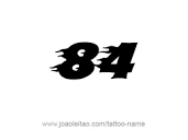 Eighty Four-84 Number Tattoo Designs - Page 4 of 4 - Tattoos with ...