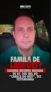 Segundo delação, Lulinha, filho do presidente Lula, recebia uma “mesada” de  R$ 300 mil por mês — dinheiro vindo do esquema que roubou aposentados. E  não para por aí: teria embolsado também R$ 25 ...