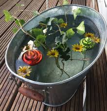 Zinkwanne Von Ikea Miniteich Garten Deko Garten