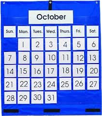 Pocket Chart Monthly Calendar