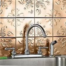 Decorative Wall Tiles Set Of 16 Copper Tone Peel And Stick Kitchen Bath Decor Tin Tiles Kitchen Decor Backsplash Wall Tiles Design