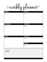 Simple Black Printable Weekly Blank Planner Pages Big Etsy In 2020 Planner Pages Planner Business Plan Template