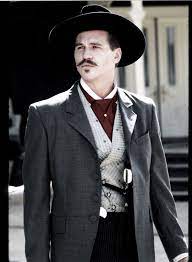 If you know that movie, when you think of that movie, you think of his doc holliday as much, if not more, than kurt russell's wyatt earp. Tombstone Val Kilmer As Doc Holiday In One Of Our Designs Josephporrodesigns Doc Holliday Val Kilmer Tombstone Movie