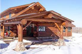 Pictures Of Stone Accents Used In Log Homes Log Homes Exterior Log Homes Metal Building Homes
