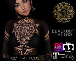 By @bren3000 to submit your work use the tag #btattooing and don't forget to share our page too! Second Life Marketplace Om Tattoos Blackout Tattoo Box