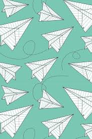 Colorful Fabrics Digitally Printed By Spoonflower Paper Planes Teal Paper Airplane Drawing Paper Plane Airplane Drawing