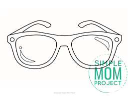 Download this adorable dog printable to delight your child. Free Printable Sunglasses Template Simple Mom Project