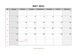 Calendar 2021 calendar 2022 monthly calendar pdf calendar add events calendar creator adv. Free Download Printable May 2021 Calendar Large Box Grid Space For Notes