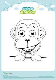 L Activite Du Mercredi Le Coloriage Singe Graphick Kids Coloriage Singe Coloriage Coloriage Animaux