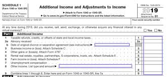 You can easily and accurately file your taxes with h&r block online this tax season. Irs Schedule 1 Form 1040 Or 1040 Sr Fill Out Pdf Forms Online