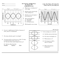 Worksheet standing wave patterns #1. Hw Unit 10 6 Standing Waves Worksheet For 9th 12th Grade Lesson Planet