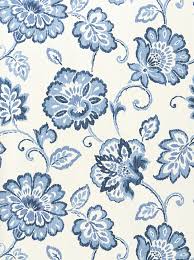A medley of flowers and leaves are outlined and delicately shaded in blue against a bright white backdrop. Free Download Floral Wallpaper White Wallpaper With Floral Ikat Design In Blue 534x717 For Your Desktop Mobile Tablet Explore 38 Blue And White Floral Wallpaper Green Flower Wallpaper Bold