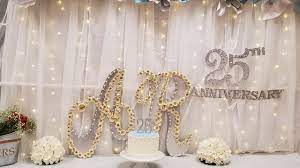 Finger food ideas for a 50th wedding anniversary party. Wedding Anniversary Party Decoration Ideas At Home 25th Anniversary Decoration Easy Youtube