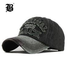 Flb Hot Retro Washed Baseball Cap Fitted Cap Snapback Hat For Men Bone Women Gorras Casual Casquette Letter Black Cap F122 Hats For Men Wash Baseball Cap Men S Baseball Cap