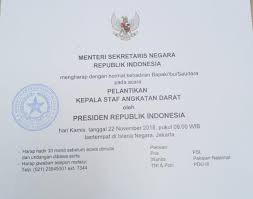 Surat dinas sekolah biasanya berisi tentang undangan rapat komite ataupun permohonan izin pada suatu kegiatan. Undangan Pelantikan Kasad Beredar