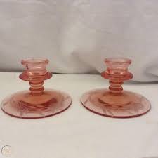Glass hobnail votive candle holders pink blue purple green many colors ur choice. Vintage Pink Depression Etched Glass Candle Holders 1747840193