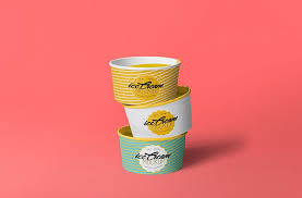 Free Yummy Ice Cream Cup Mockup Desain Kemasan Kemasan Desain