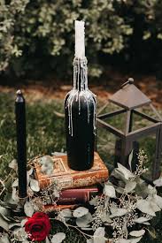 Add rhinestones, lots of accessories for a boho feel or black. A Vintage Gothic Halloween Wedding Gothic Wedding Theme Gothic Wedding Decorations Halloween Themed Wedding